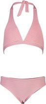 Snapper Rock - Halter Bikini voor meisjes - Classic Stripe - Rood/Wit - maat 170-176cm
