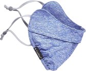 Coolibar - UV-werend gezichtsmasker voor volwassenen - Zenith - Aura Blauw - maat S/M