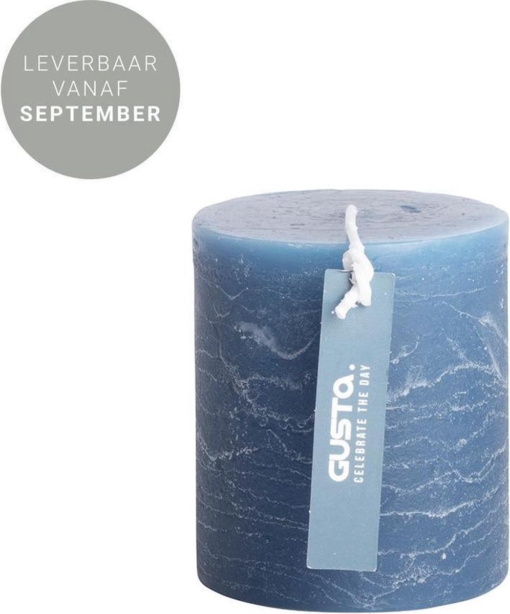 Gusta® Rustieke kaars ø68x8cm blauw - Dry FLWRS®