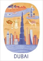 Travel Posters Dubaï - 21x30cm Canvas - Multi-color
