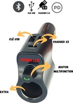 Bluetooth FM Transmitter - Auto Lader x 2- Carkit - MP3 - USB - Snel Lader - Bluetooth Audio Receiver