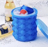 Siliconen ijsblokjes Maker Blauw - ijsemmer met Deksel - Bar - Keuken - Gekoeld drinken - Zomer - Feestje