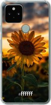 6F hoesje - geschikt voor Google Pixel 5 -  Transparant TPU Case - Sunset Sunflower #ffffff