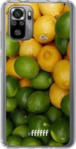6F hoesje - geschikt voor Xiaomi Redmi Note 10S -  Transparant TPU Case - Lemon & Lime #ffffff