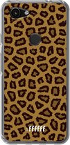 6F hoesje - geschikt voor Google Pixel 3a -  Transparant TPU Case - Leopard Print #ffffff