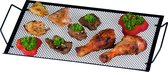 BBQ collection Barbecuerooster en Tray -  40 x 20 x 3 cm - Voor Vis, Vlees en Groenten - Metaal - Zwart
