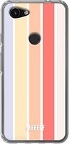 6F hoesje - geschikt voor Google Pixel 3a -  Transparant TPU Case - Vertical Pastel Party #ffffff