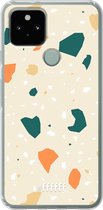 6F hoesje - geschikt voor Google Pixel 5 -  Transparant TPU Case - Terrazzo N°1 #ffffff