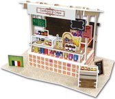 Dielay - 3D Puzzel - Complete Set - 37 Onderdelen - Franse Pannenkoekenkraam