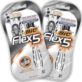 BIC Flex5 Heren Wegwerp scheermesjes - Bundel van 2 - Verpakkingen van 3