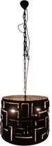 Deco4yourhome - Metaal - Cilinder Hanglamp - 60cm - Antiek Zwart