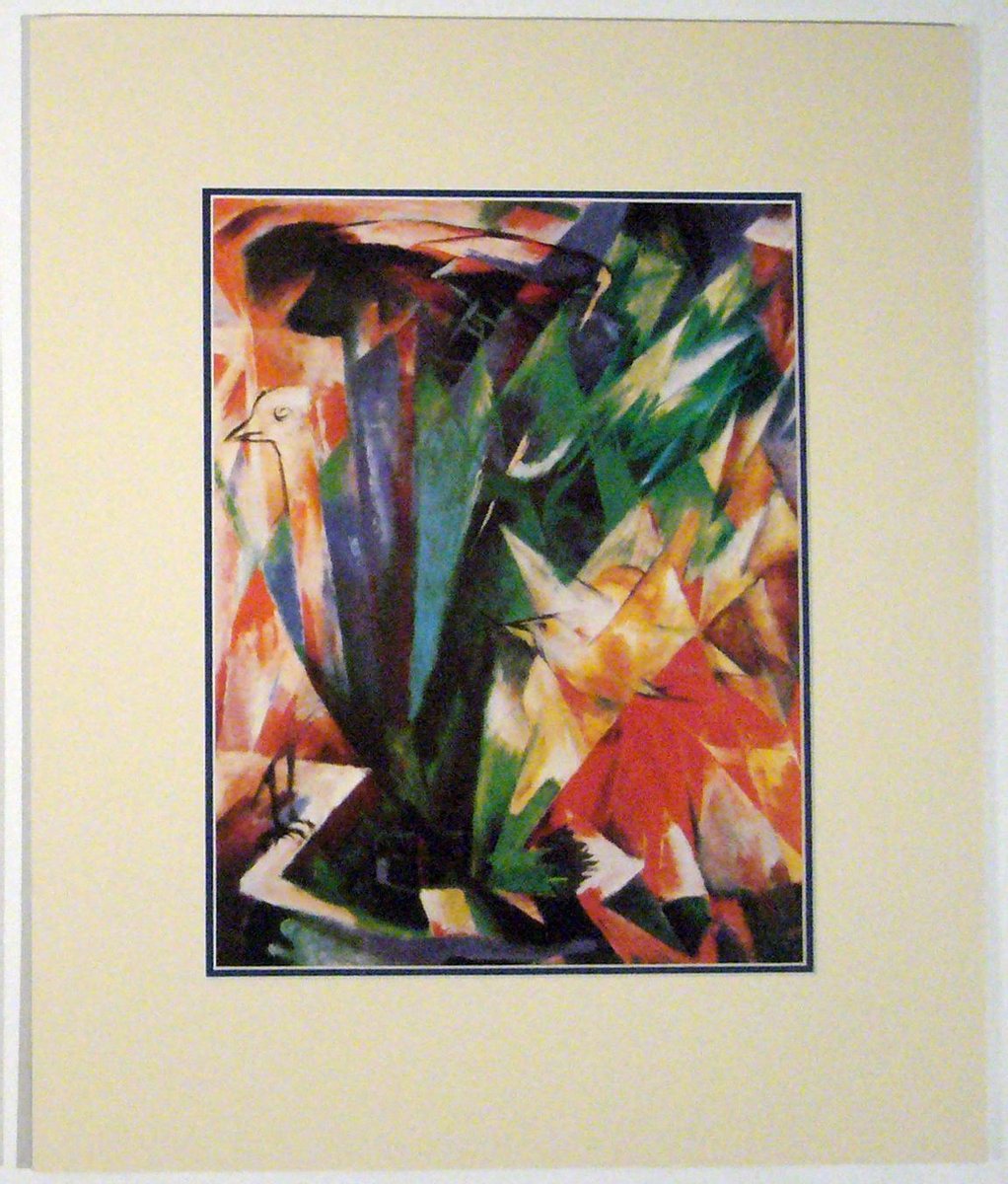 Catch Projecten Poster in dubbel passe-partout - Franz Marc - Vogel - Kunst - 50 x 60 cm Kleur