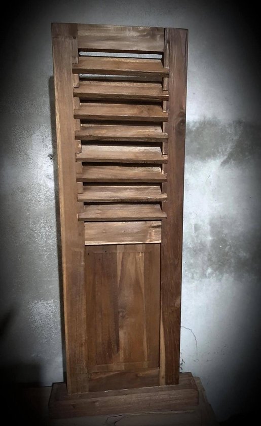 rustiek houten Louvre luik deur op standaard 75x40x9 gemaakt van gerecycled  sloophout | bol.com