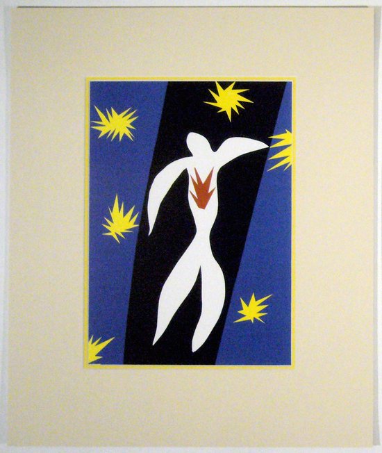 Poster in dubbel passe-partout - Henri Matisse - La Chute - Kunst  - 50 x 60 cm