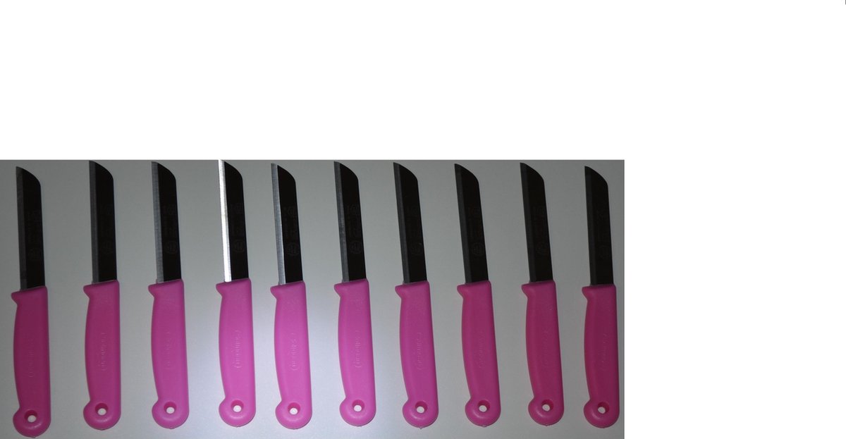 Solingen Messenset- Schilmessen met Kartel - Roze (10x)