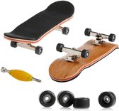 Sportific -  Premium Vingerskateboard - Fingerboard - Vinger skateboard - Vingerskateboard - Antislip Deck - Skateboard - Houten Mini Skateboard - Tech Deck - Zwart | Hout