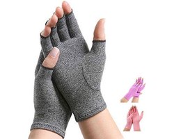 Reuma Handschoenen - Artrose -artritis-Maat M-Thuiswerk handschoenen -Grijs-Compressie Handschoenen -sporthandschoenen