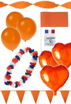Oranje Pakket 6 personen | Koningsdag 2023 pakket | Oranje vlaggetjes | Oranje ballonnen | Oranje Folieballonnen | Oranje Koningsdag versieren |