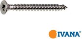 Ivana schroeven RVS A2 Pozidrive PZ-2 platverzonken kop 4,5 x 45 mm 200 stuks