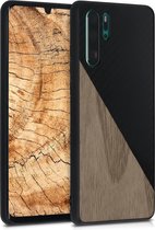 kwmobile hoesje voor Huawei P30 Pro - Backcover in donkerbruin / zwart -Smartphonehoesje - design