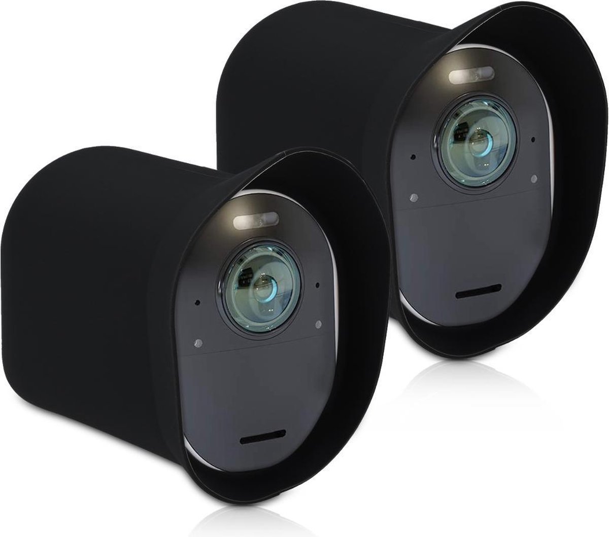 kwmobile 2x hoesje geschikt voor Arlo Ultra / Arlo Pro 3 / Pro 4 - Siliconen hoes voor beveiligingscamera - Beschermhoes in zwart