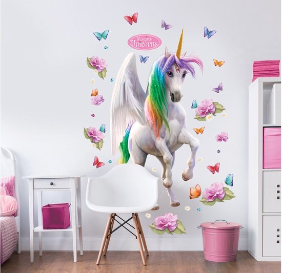 Walltastic Magical Unicorn XXL Muursticker – groot – 1.20 m hoog – kinderen  | bol.com