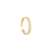 Michelle Bijoux Ring Bewerkt Goud of Zilver JE12779 (One Size)