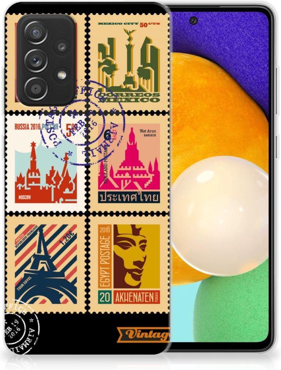 Samsung Galaxy A52 (5G/4G) Siliconen Back Cover Postzegels