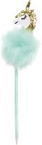 Lg-imports Fluffy Balpen Met Eenhoorn Groen 28,5 Cm