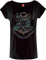Harry Potter Dames Tshirt -L- Hogwarts Shield Zwart