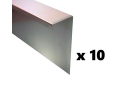 Slakkenhek - Slakkenbescherming - Slakkenbarrière voor de tuin geen chemicaliën - gegalvaniseerd staal - Set van 10 stuks (25 cm x 1m)