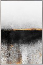 JUNIQE - Poster met kunststof lijst Soot and Gold -20x30 /Grijs & Wit
