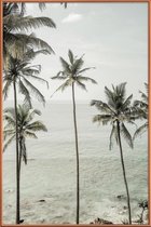 JUNIQE - Poster met kunststof lijst Tropical Dreams -30x45 /Blauw &