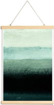 JUNIQE - Posterhanger Shades of Green -60x90 /Groen & Wit