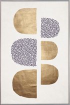 JUNIQE - Poster met kunststof lijst Geometric Abstracta -13x18 /Ivoor