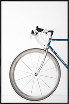 JUNIQE - Poster in kunststof lijst Ride my Bike -40x60 /Grijs & Wit