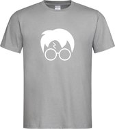 Grijs T shirt met wit  " Harry Potter " logo print size XXXL
