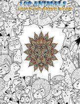 100 Animals (Adult Coloring Book ): adult Coloring Books Animal Coloring Book