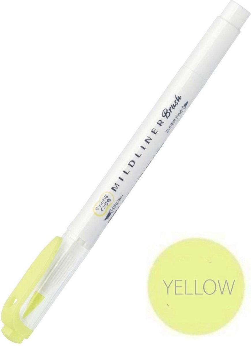 Zebra Mildliner Brush Pen - Mild Yellow WFT8-MY