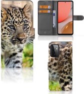 GSM Hoesje Geschikt voor Samsung Galaxy A72 Beschermhoesje met foto Baby Luipaard