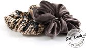 Set scrunchies taupe / snake