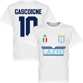 Lazio Roma Gascoigne 10 Team T-Shirt - Wit - XL