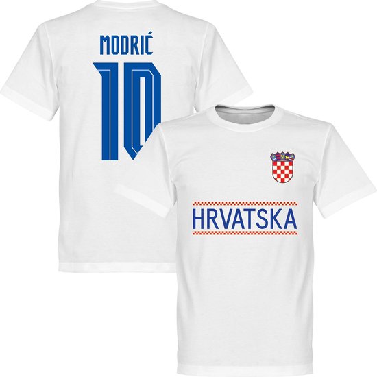 Kroatië Modric 10 Team T-Shirt 2021-2022 - Wit - Kinderen