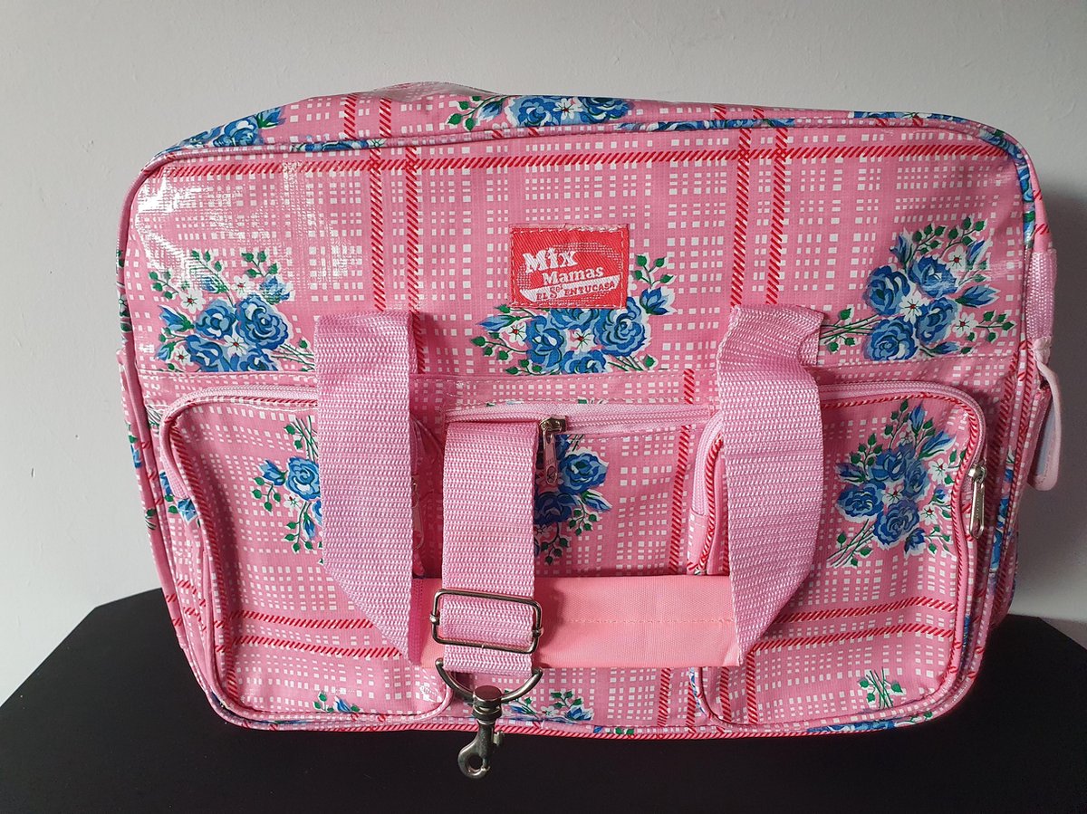 MixMamas Luiertas met luiermatje - Roze multi - 40 x 29 x 40cm MixMamas Luiertas met luiermatje - Roze multi - 40 x 29 x 40cm