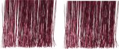 2x zakjes lametta engelenhaar framboos roze (magnolia) 50 x 40 cm - Tinsel/folie slierten - Kerstversiering