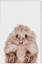 JUNIQE - Poster in kunststof lijst Hedgehog -60x90 /Bruin