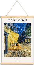 JUNIQE - Posterhanger Van Gogh - Caféterras bij nacht (1888) -20x30