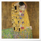 JUNIQE - Poster Klimt - The Kiss -50x50 /Kleurrijk