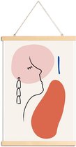 JUNIQE - Posterhanger Breathe -40x60 /Rood & Roze