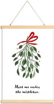 JUNIQE - Posterhanger Mistletoe -30x45 /Groen & Rood